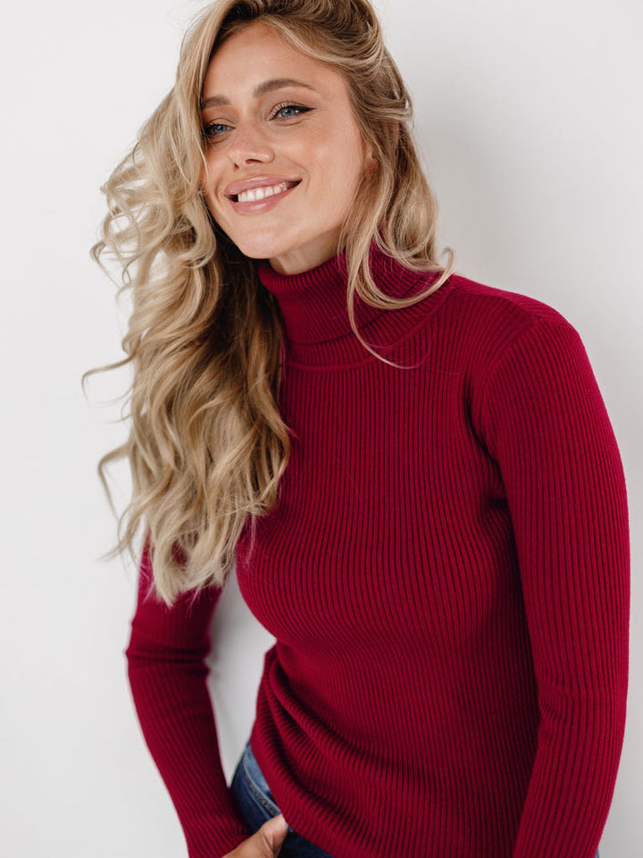 London - Pull col roulé classique pour femme