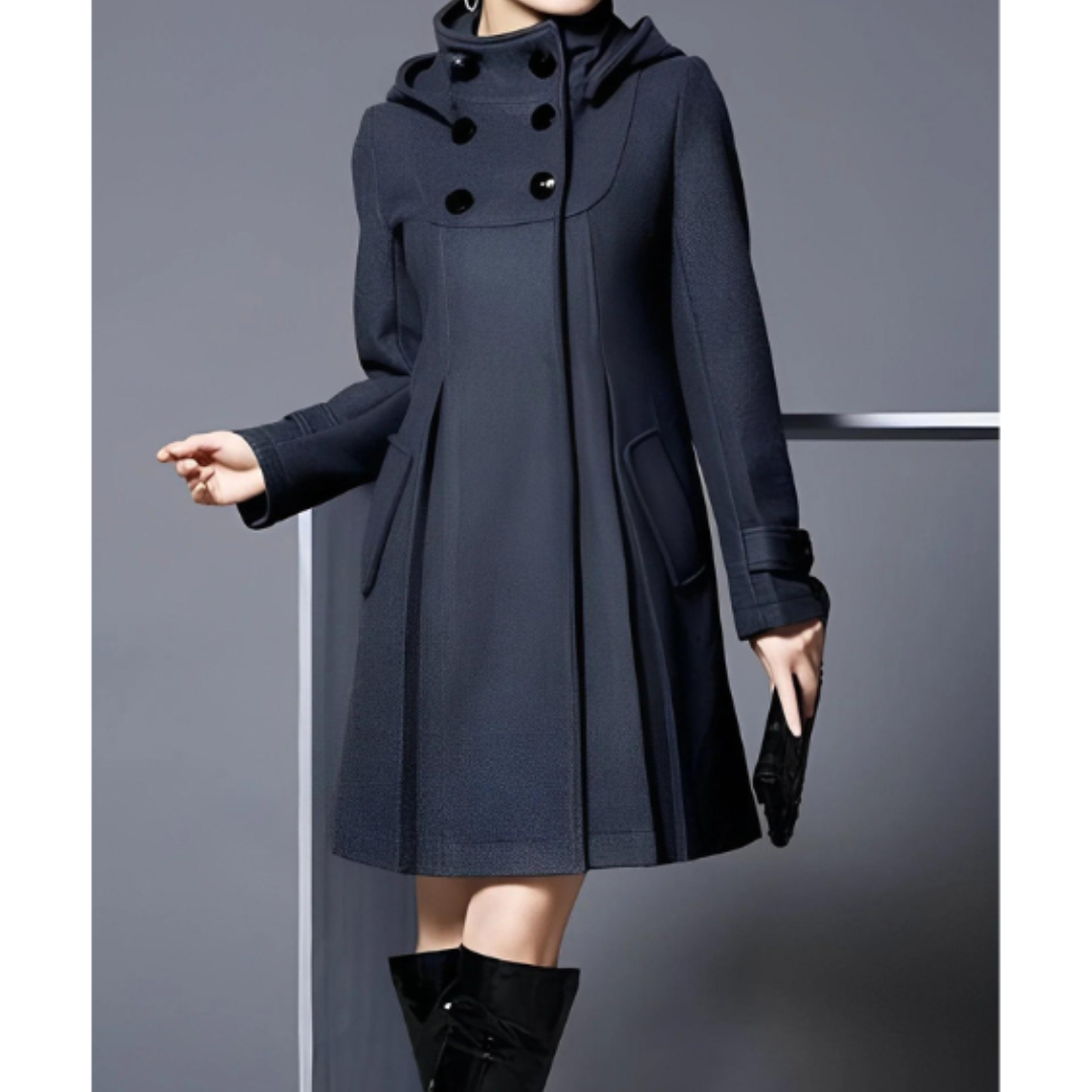 Hannelore | Manteau à capuche au design hivernal élégant pour femme