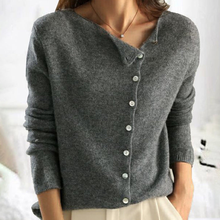 Valérie - Femme Cardigan tricoté élégant