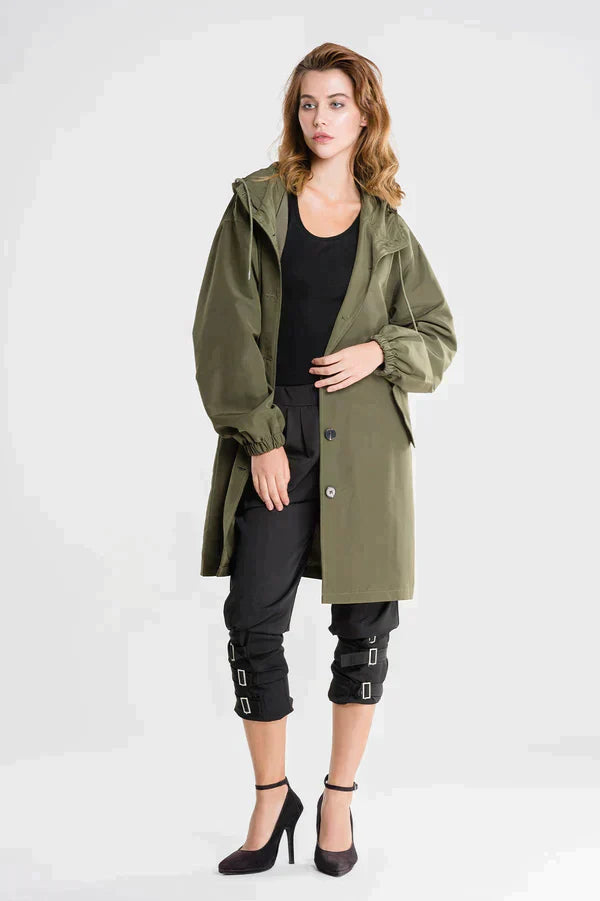 Lewis | Veste imperméable avec fermeture à boutons pour femme