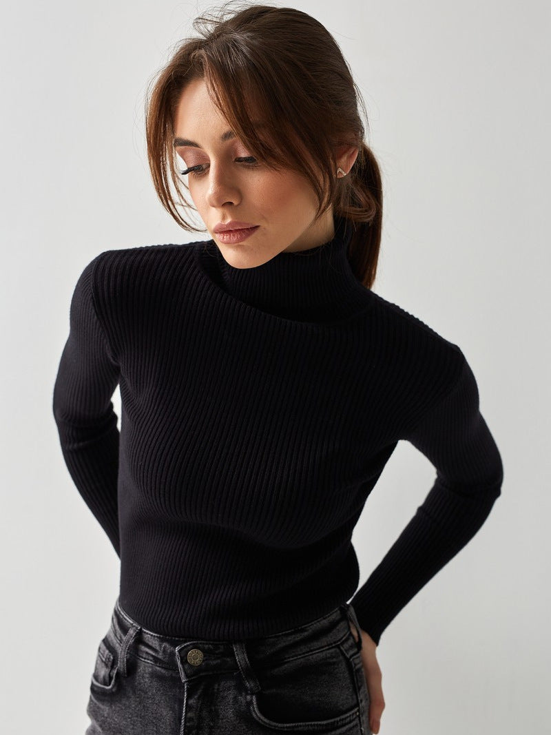 London - Pull col roulé classique pour femme