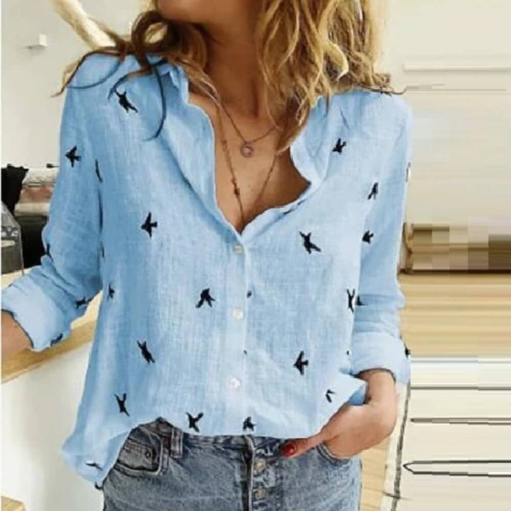 Leinenbluse Damen – Elegante Sommerbluse mit Lockerer Passform