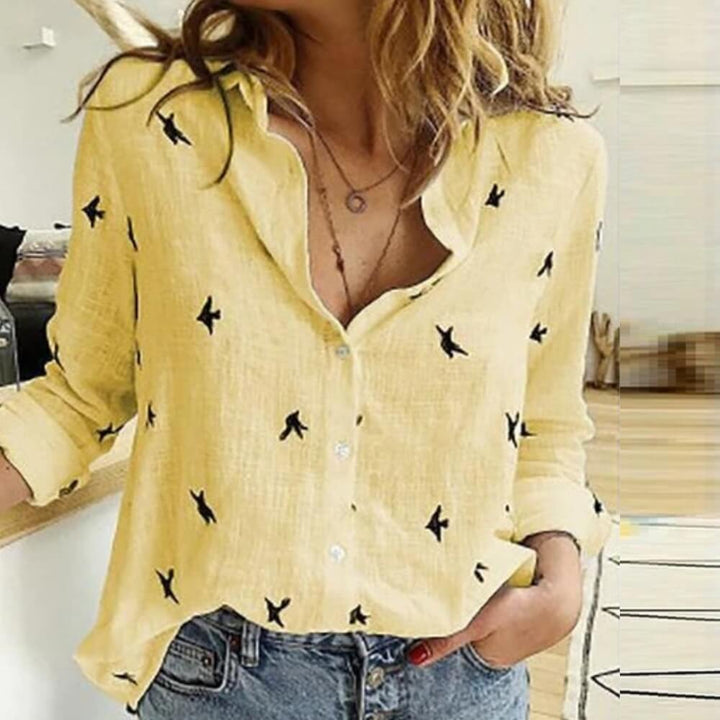 Leinenbluse Damen – Elegante Sommerbluse mit Lockerer Passform