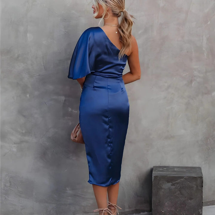 One-Shoulder Kleid Elegant Asymmetrisch – Figurbetontes Abendkleid für Damen