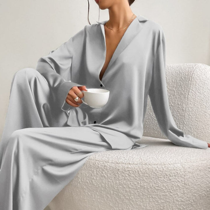 Pajama Set Damen – Elegantes Zweiteiliges Schlafanzug Set für Gemütliche Nächte