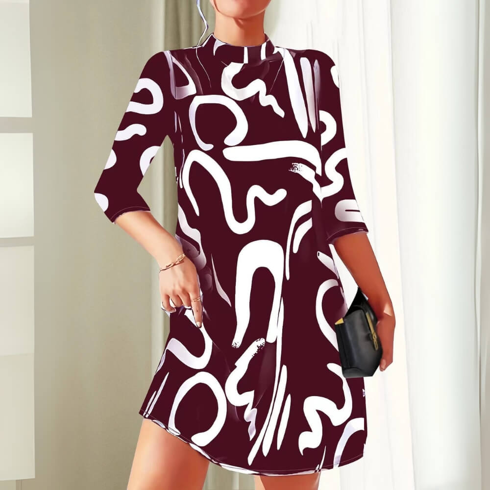 Damenkleid Elegant Sommerlich – Knielanges Freizeitkleid mit schmeichelnder Passform