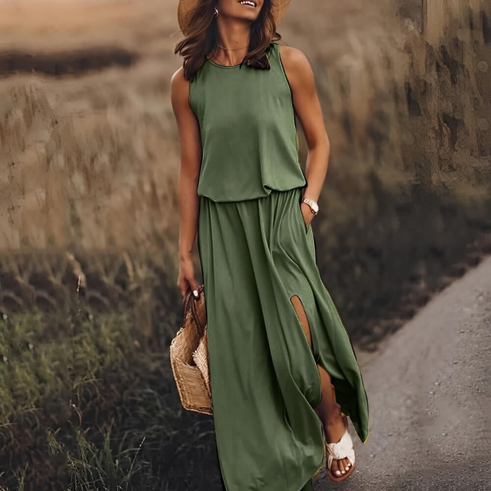 Elegantes Maxikleid Damen – Luftiges Sommerkleid für Alltag & Freizeit