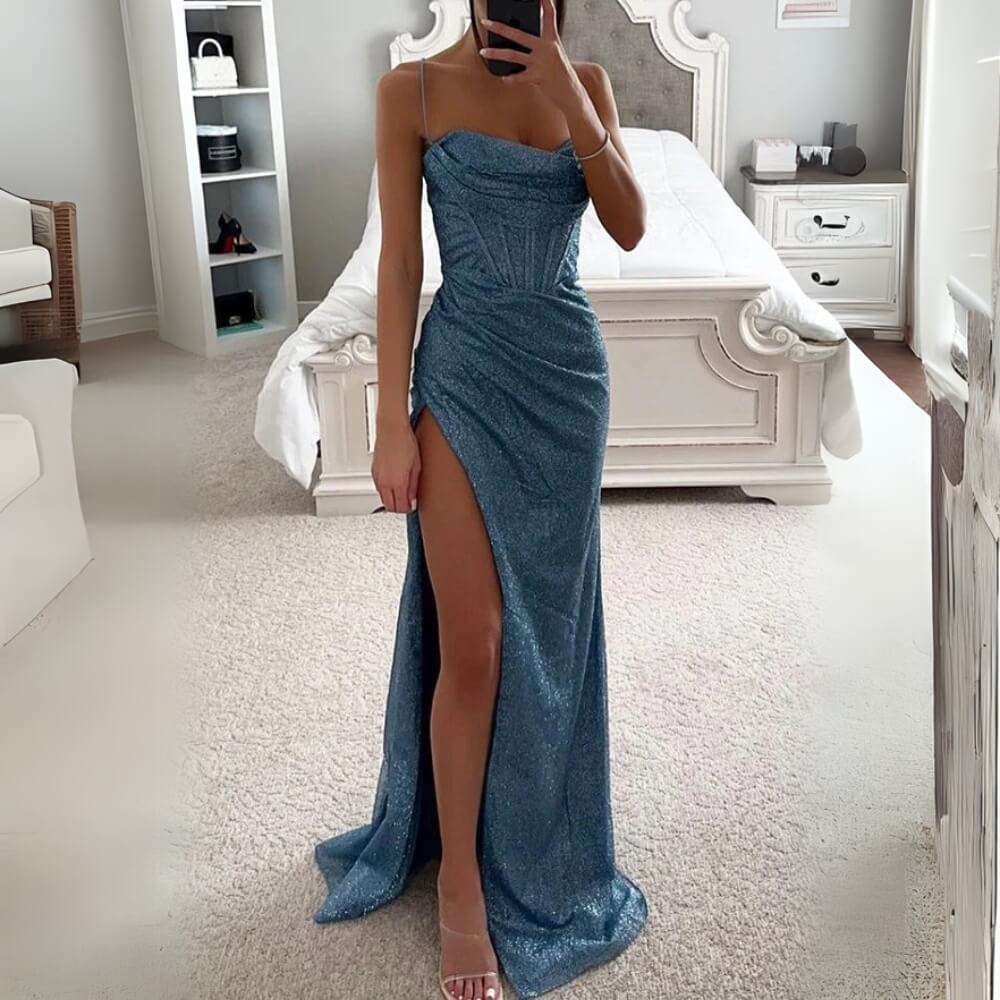 Maxikleid Elegant mit Schlitz – Langes Sommerkleid für Damen