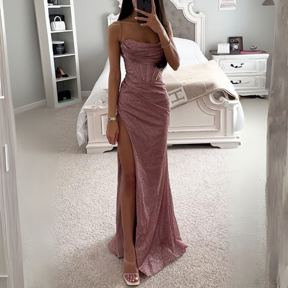 Maxikleid Elegant mit Schlitz – Langes Sommerkleid für Damen