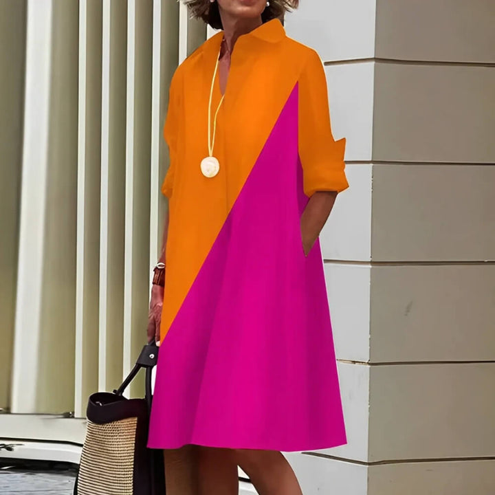 Hemdkleid Elegant Knielang mit Gürtel – Lässig & Stilvoll für Alltag und Büro