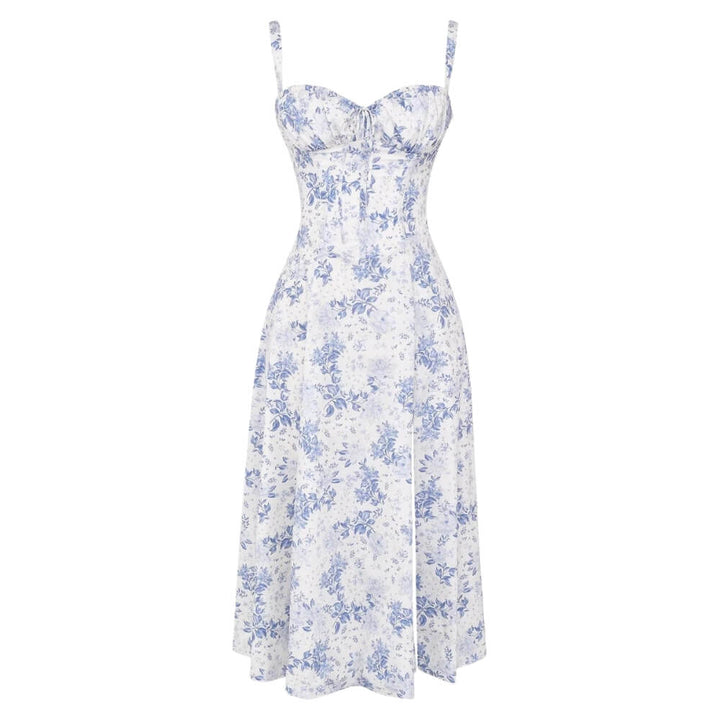 Damenkleid elegant knielang – Luftiges Sommerkleid mit Muster für Alltag & Anlass