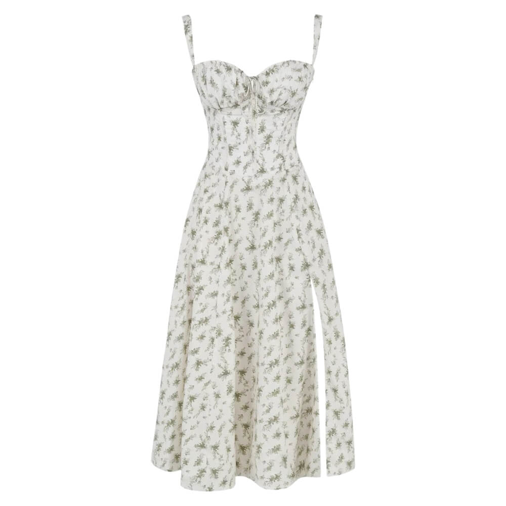 Damenkleid elegant knielang – Luftiges Sommerkleid mit Muster für Alltag & Anlass