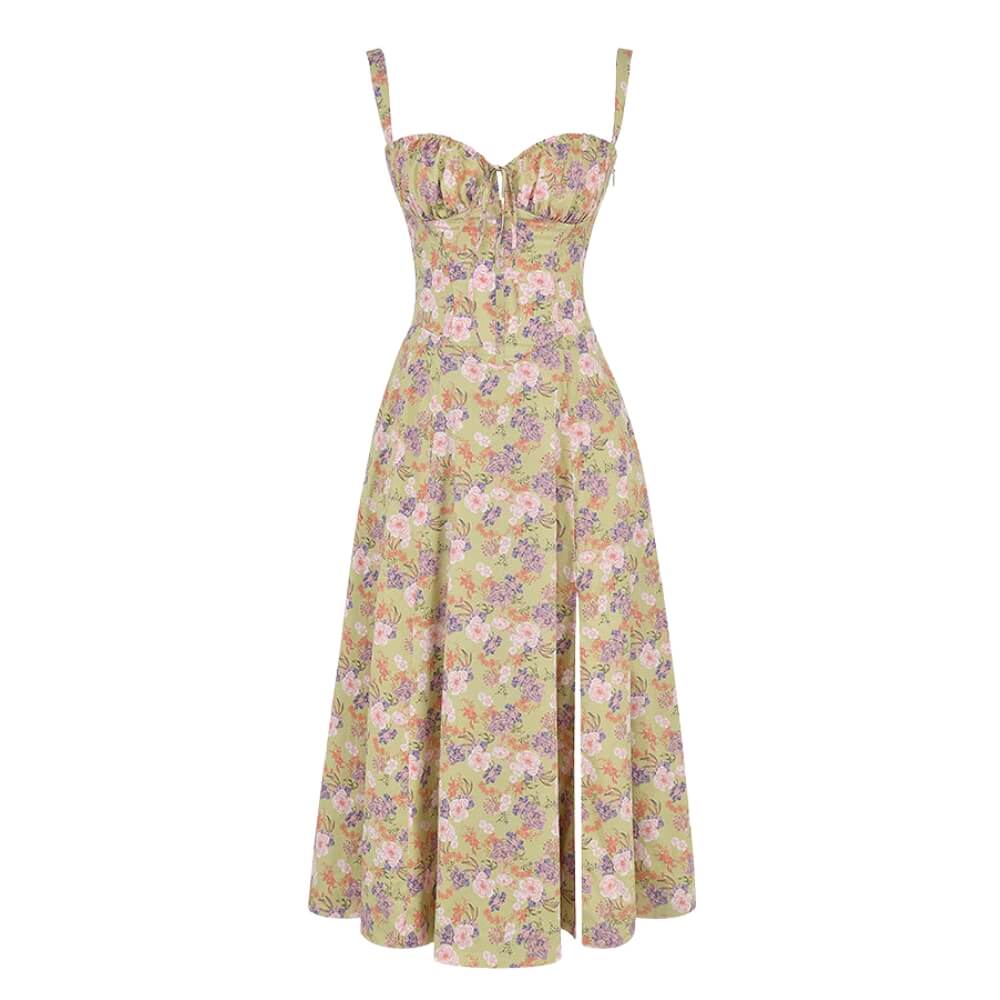 Damenkleid elegant knielang – Luftiges Sommerkleid mit Muster für Alltag & Anlass