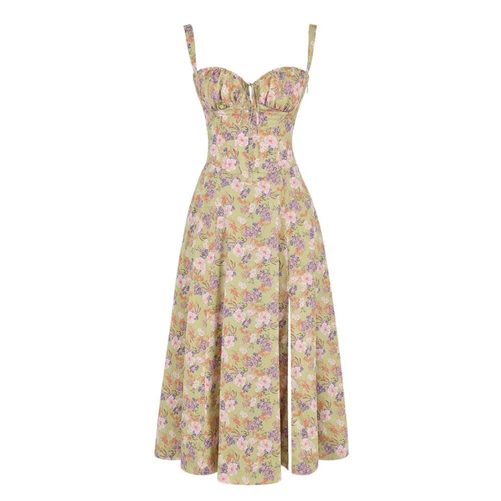 Damenkleid elegant knielang – Luftiges Sommerkleid mit Muster für Alltag & Anlass