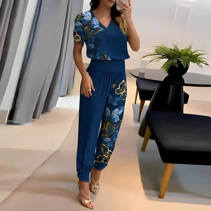 Zweiteiler Damen elegant sommerlich – Set aus Hose und Oberteil