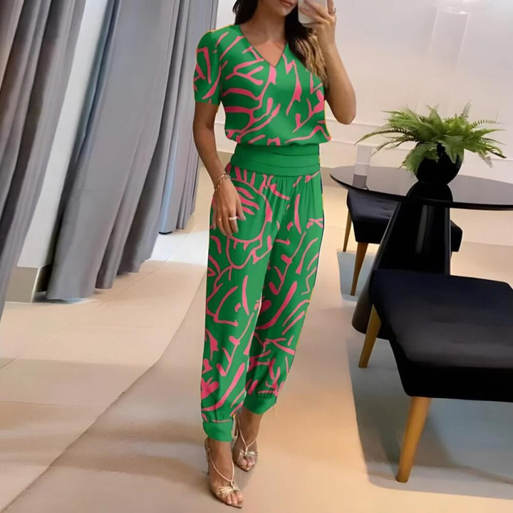 Zweiteiler Damen elegant sommerlich – Set aus Hose und Oberteil