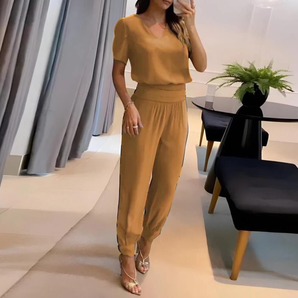 Zweiteiler Damen elegant sommerlich – Set aus Hose und Oberteil