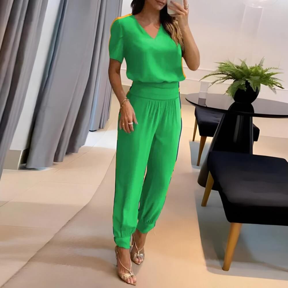 Zweiteiler Damen elegant sommerlich – Set aus Hose und Oberteil