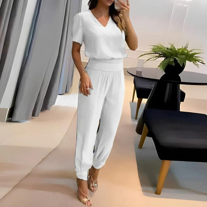 Zweiteiler Damen elegant sommerlich – Set aus Hose und Oberteil