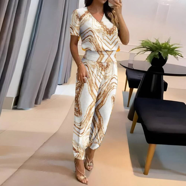 Zweiteiler Damen elegant sommerlich – Set aus Hose und Oberteil