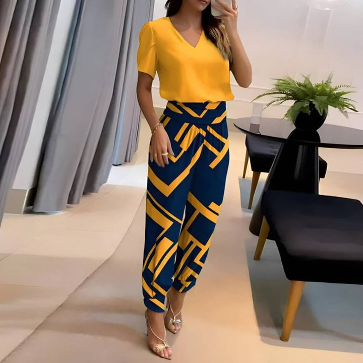 Zweiteiler Damen elegant sommerlich – Set aus Hose und Oberteil