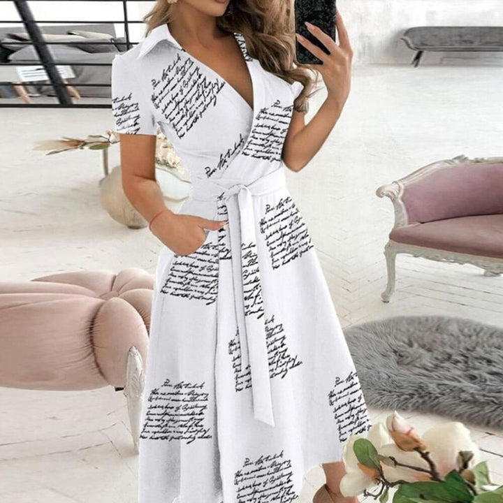 Damenkleid elegant mit Gürtel – Bürotauglich & Alltagstauglich, Knielang
