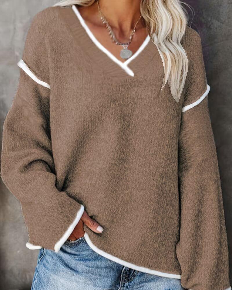 Agathe™ - Pull oversize en maille à col V