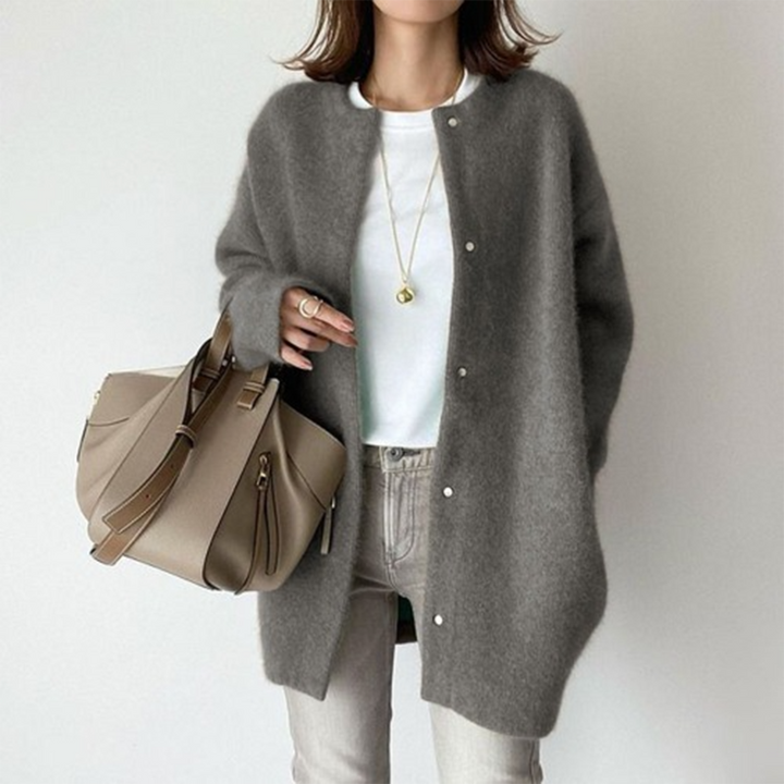 Léa - Gilet femme long élégant