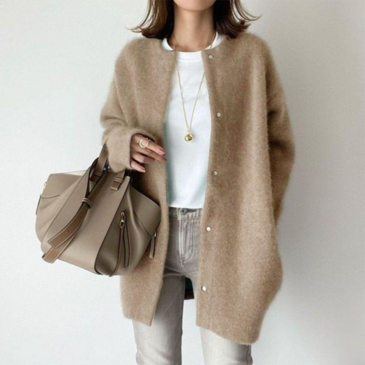 Léa - Gilet femme long élégant