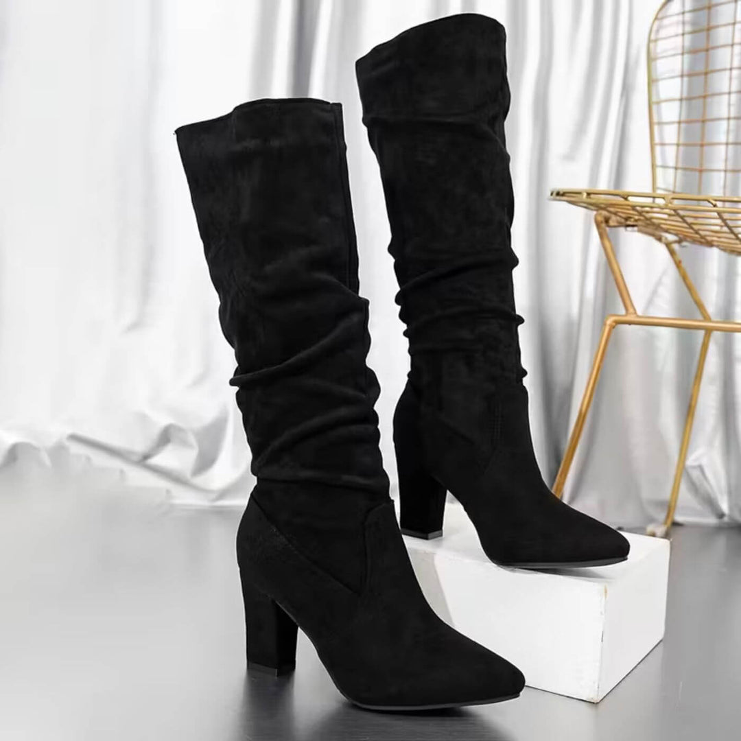 Apolline™ - Bottes Hautes Stylées à Talons