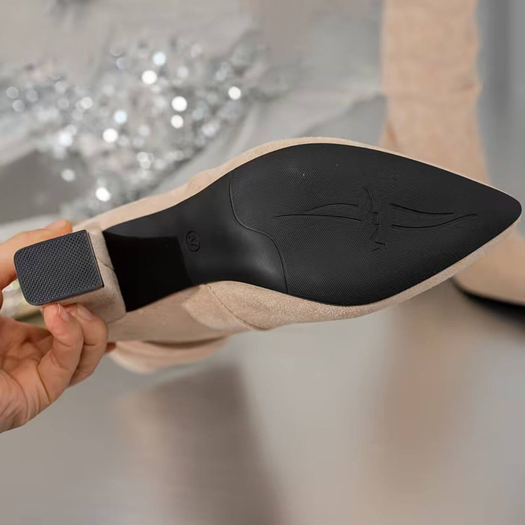Apolline™ - Bottes Hautes Stylées à Talons
