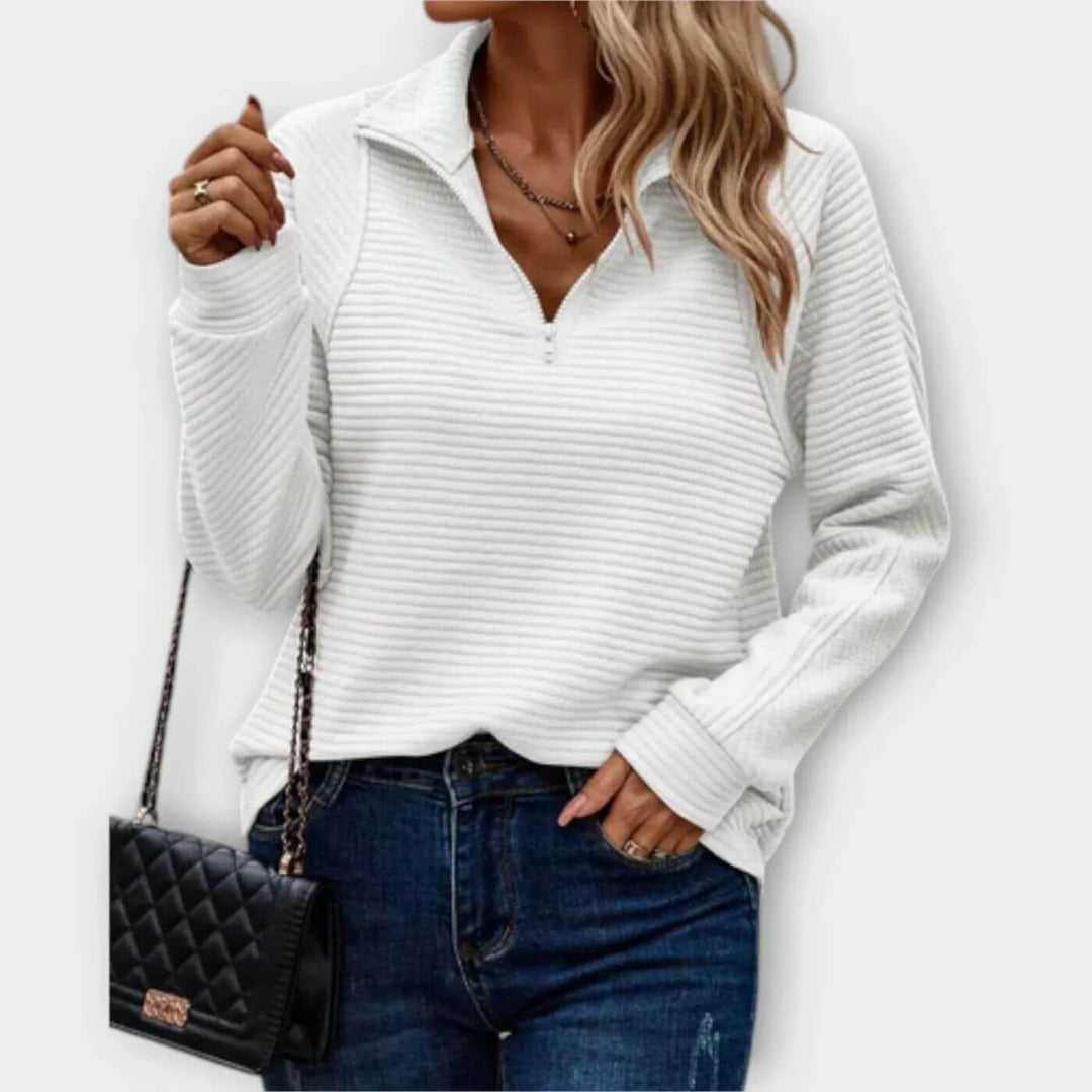 Arielle™ - Pull Quarter Zip Stylé