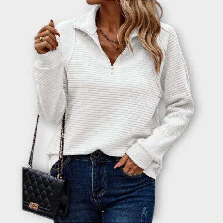 Arielle™ - Pull Quarter Zip Stylé