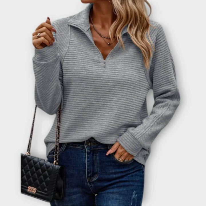 Arielle™ - Pull Quarter Zip Stylé