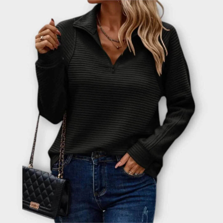 Arielle™ - Pull Quarter Zip Stylé