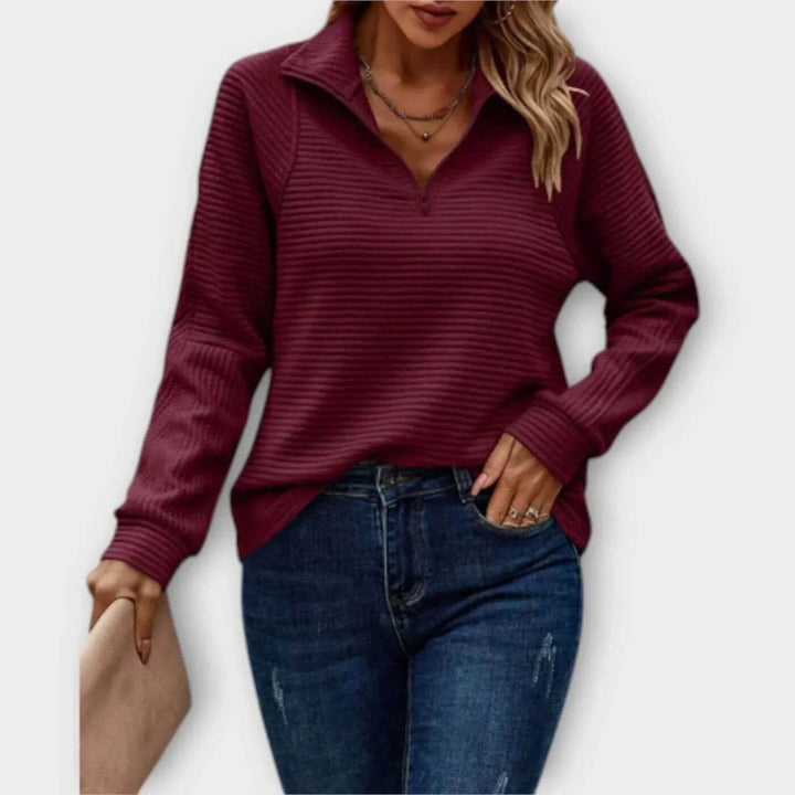 Arielle™ - Pull Quarter Zip Stylé