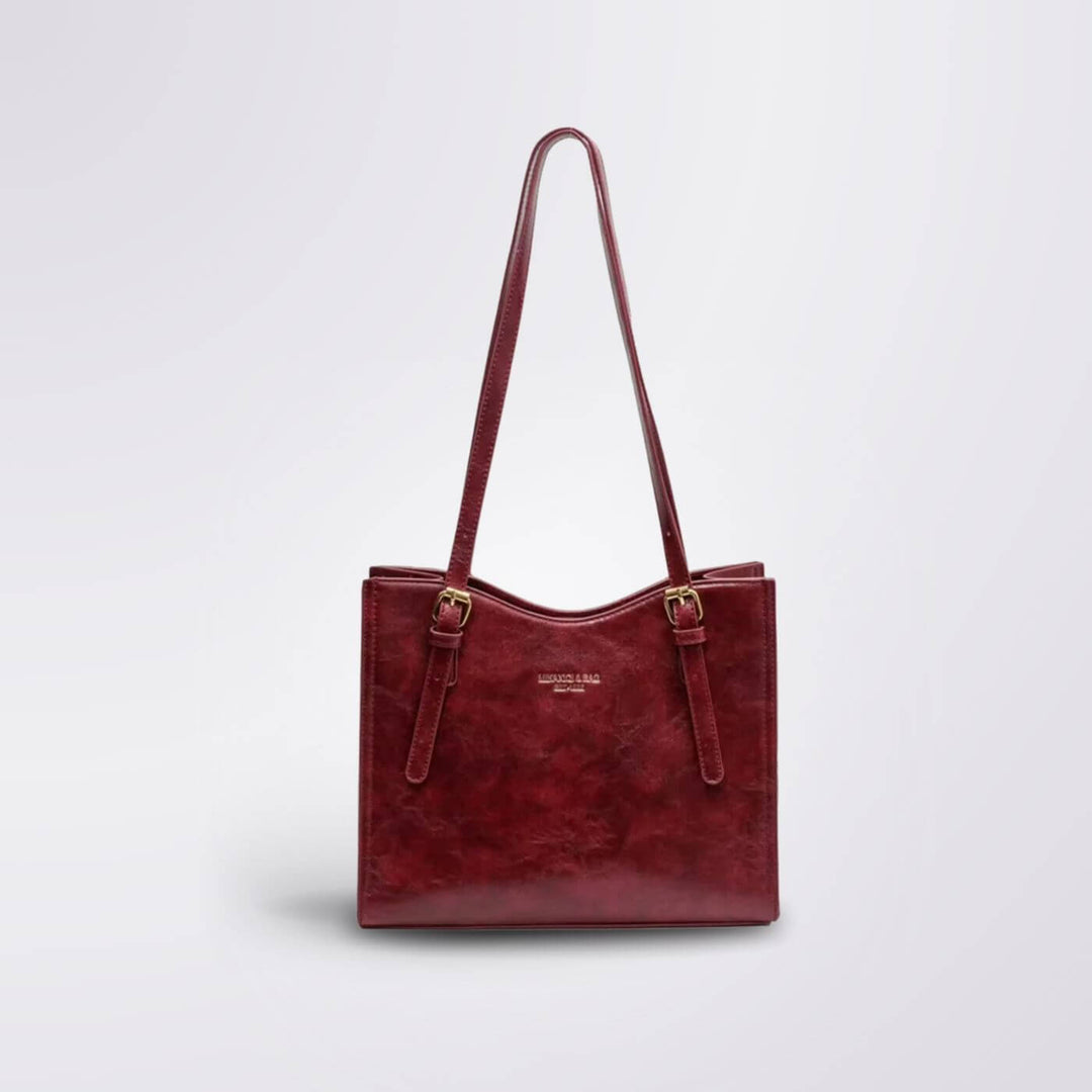 Chantal™ - Sac à Épaule Vintage en Cuir avec Charm Lapin