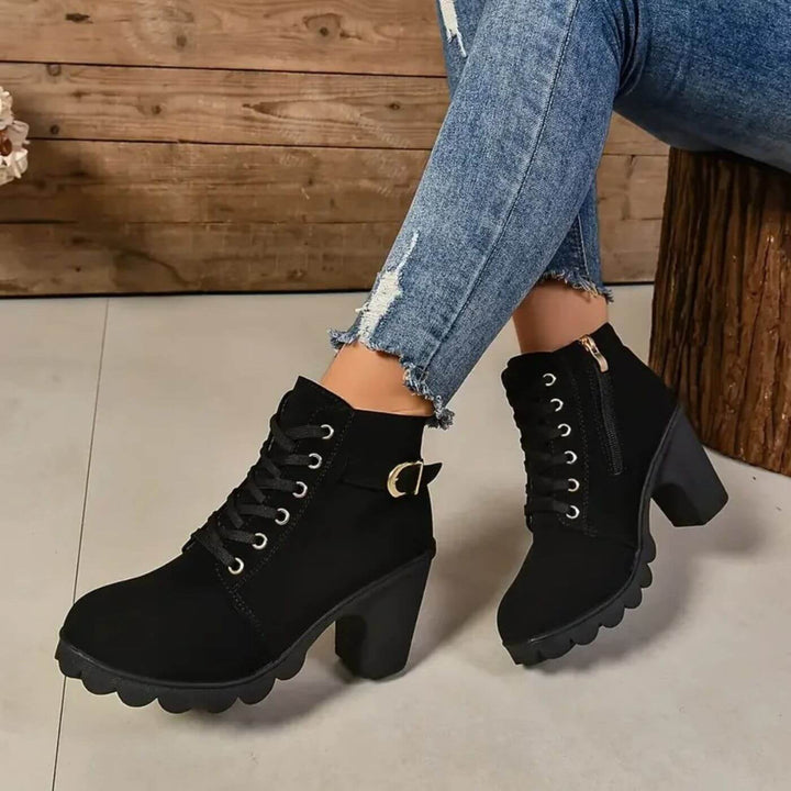 Colette™ – Bottines Chunky à Lacets Élégantes