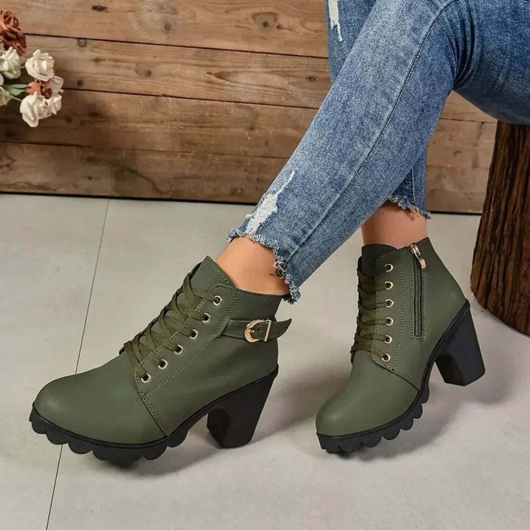 Colette™ – Bottines Chunky à Lacets Élégantes