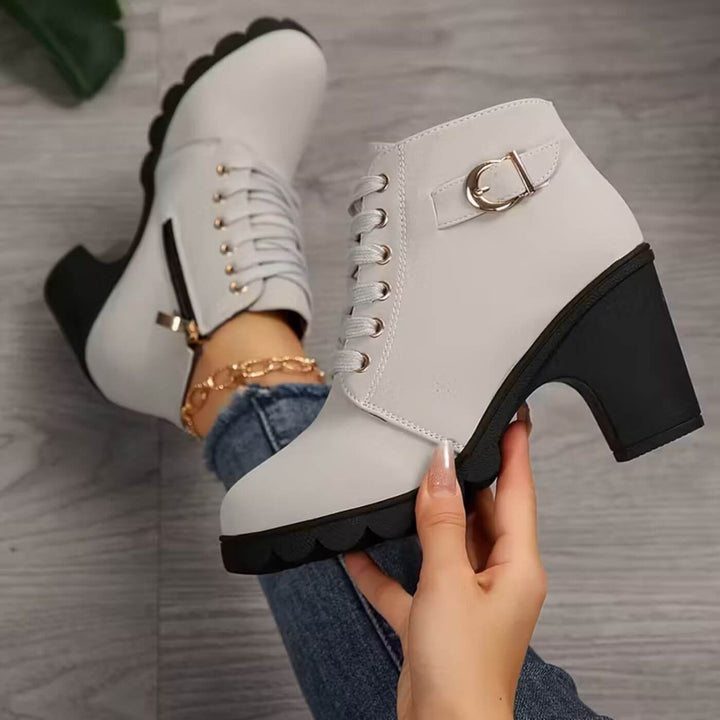 Colette™ – Bottines Chunky à Lacets Élégantes
