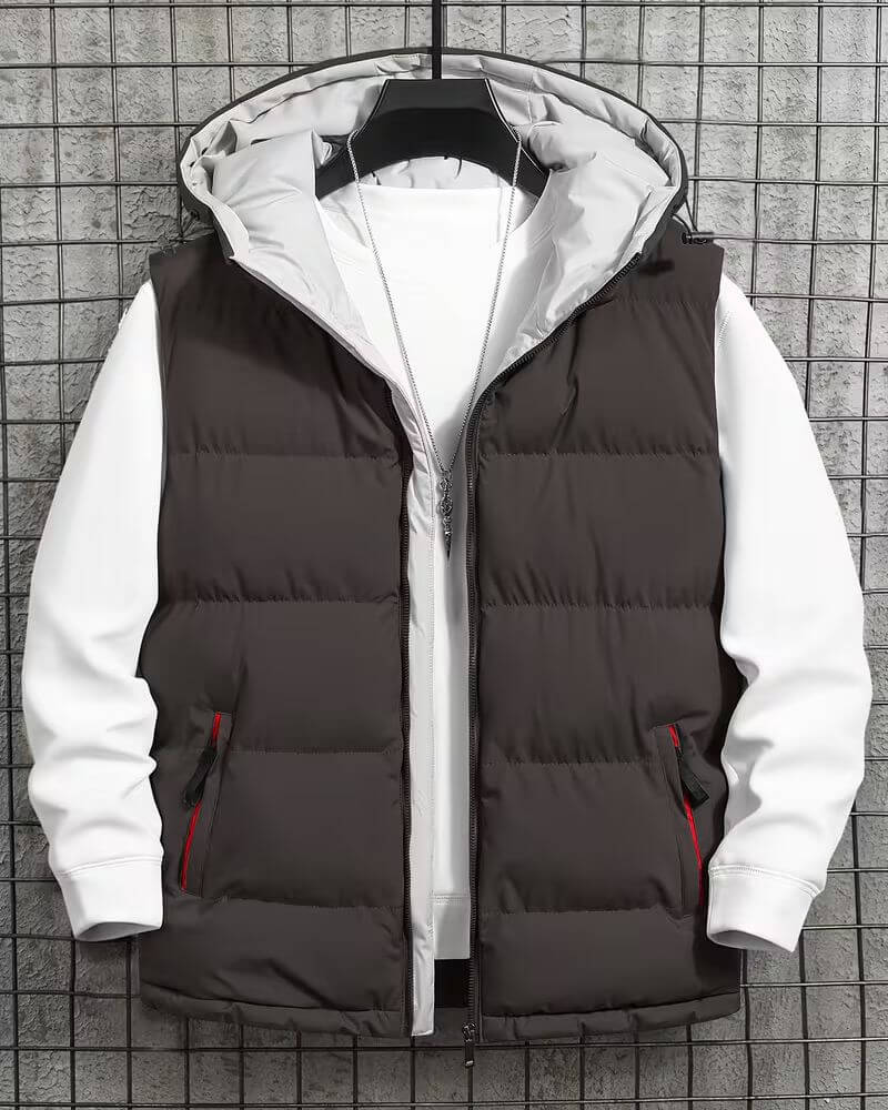 Etienne™ - Gilet Hivernal Zippé avec Capuche