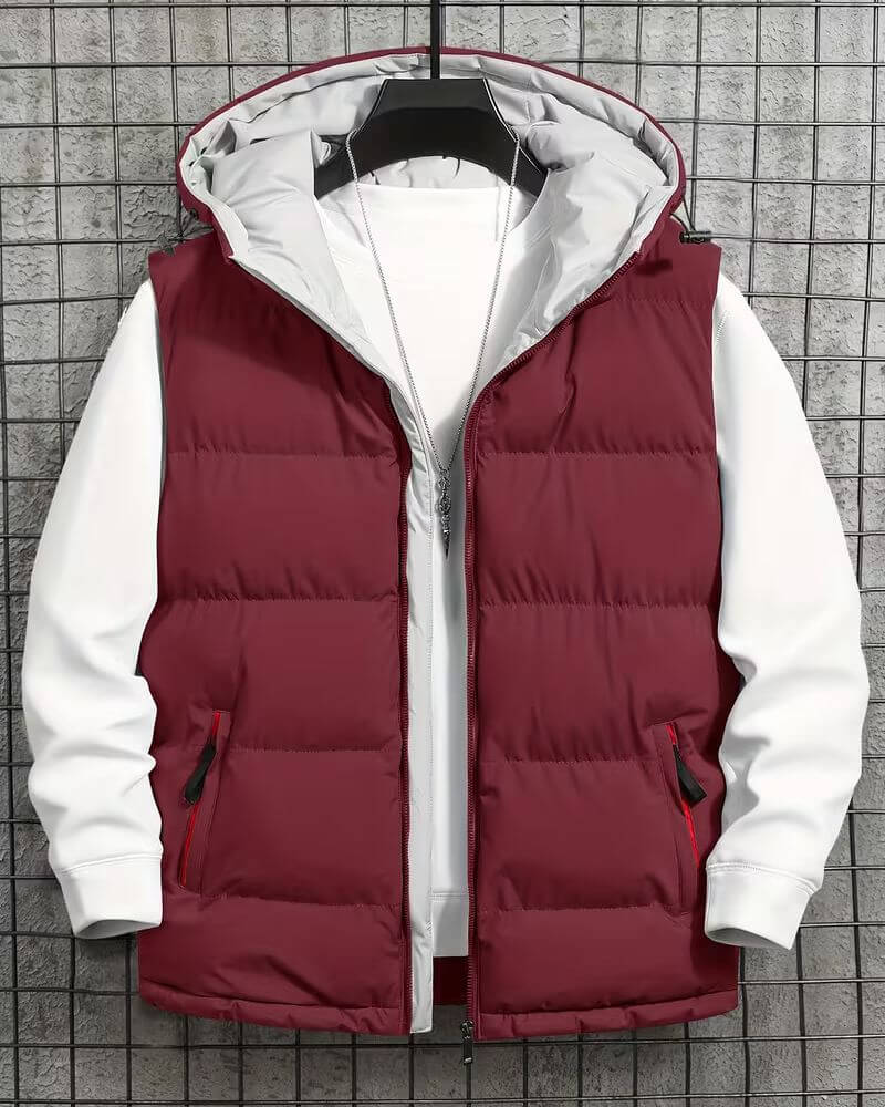 Etienne™ - Gilet Hivernal Zippé avec Capuche