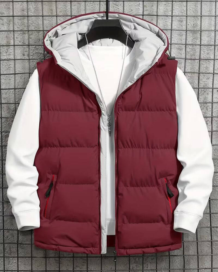 Etienne™ - Gilet Hivernal Zippé avec Capuche