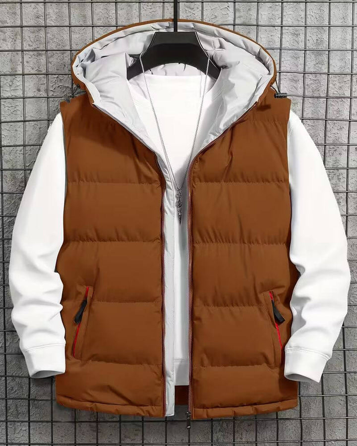 Etienne™ - Gilet Hivernal Zippé avec Capuche