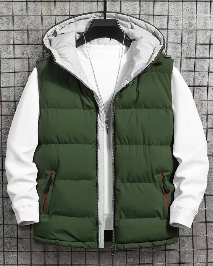 Etienne™ - Gilet Hivernal Zippé avec Capuche