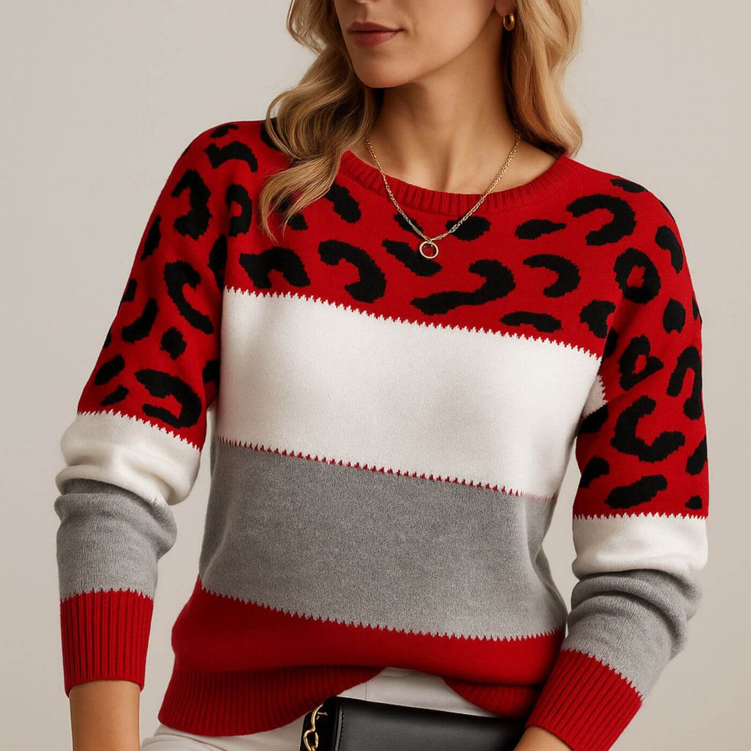 Fiona™ - Pull Léopard Élégant