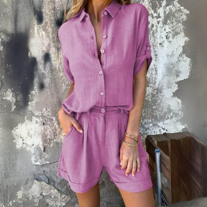 Franziska™ – Atmungsaktives Hemd Und Shorts Set