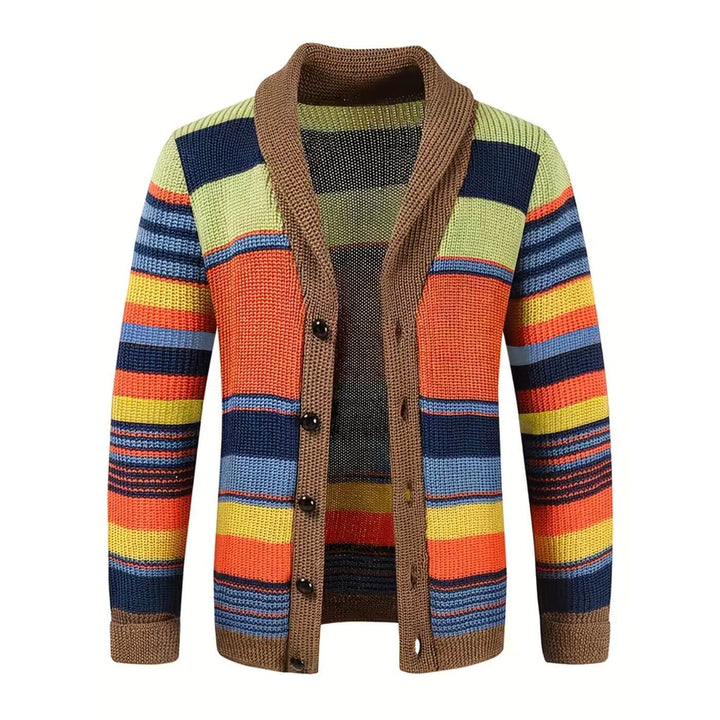 Gilles™ - Cardigan en maille à rayures stylé