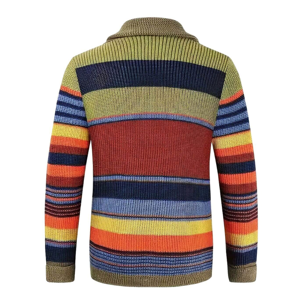 Gilles™ - Cardigan en maille à rayures stylé