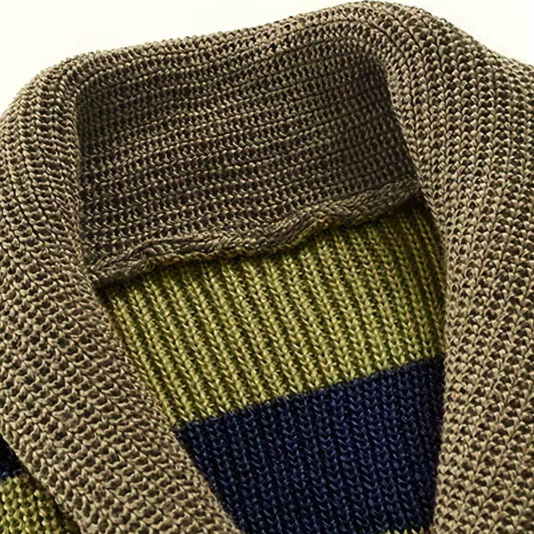 Gilles™ - Cardigan en maille à rayures stylé